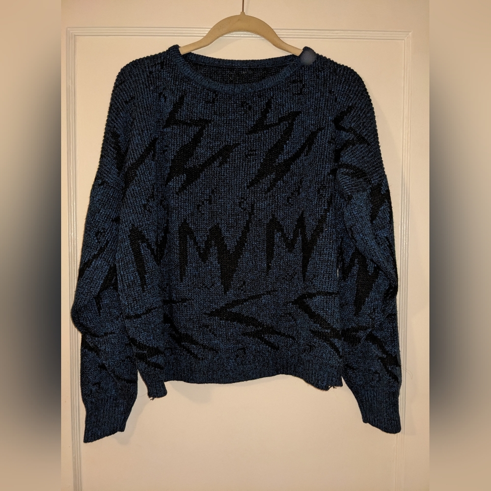 Blue Lightning Bolt Sweater